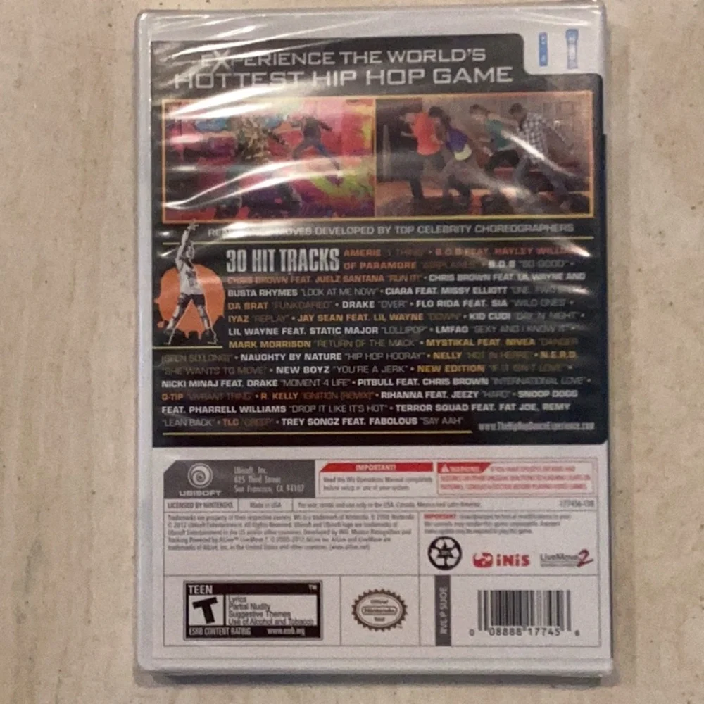The Hip Hop Dance Experience Wii Game New